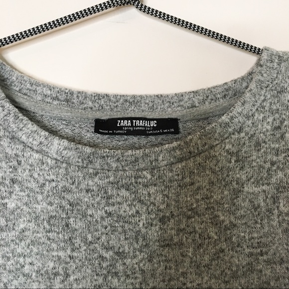 Zara Soft Touch Bell Sleeve Sweater Gray Size Small - Picture 3 of 8